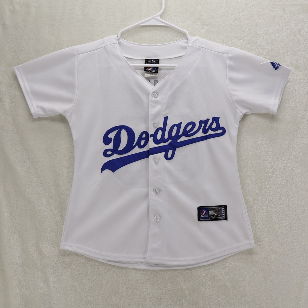 Majestic LA Dodgers Yasiel Puig 66 Women Jersey White Small MLB Baseball‎ 6713